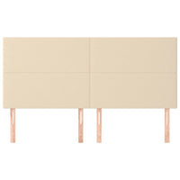 Testiera 4 pz Crema 100x5x78/88 cm in Tessuto 3116079