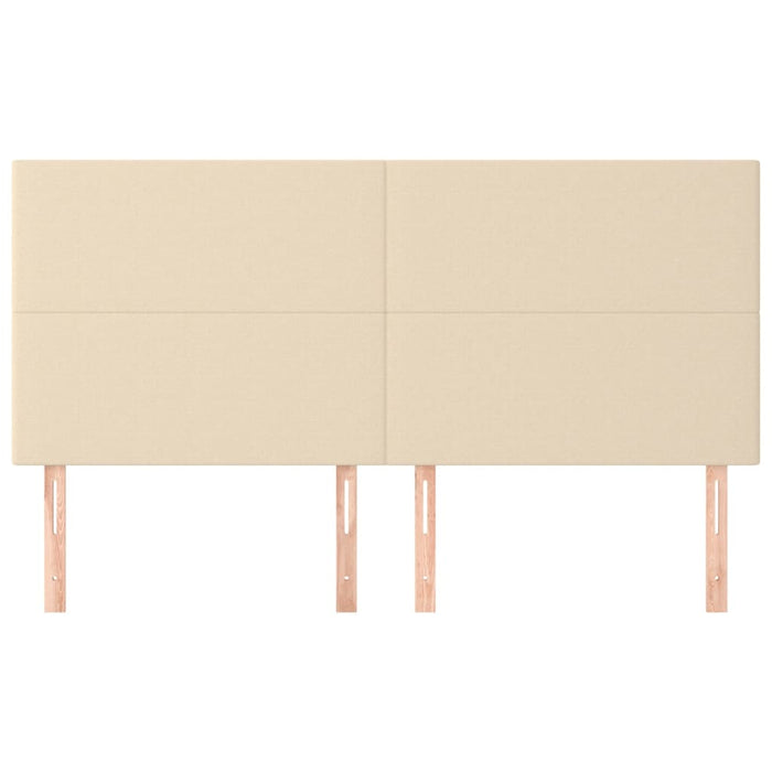 Testiera 4 pz Crema 100x5x78/88 cm in Tessuto 3116079