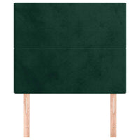 Testiera-Testata-Testiera Decorativa Verde Scuro 80x5x118/128 cm Velluto 101554