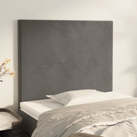 Testiere 2 pz Grigio Scuro 100x5x78/88 cm in Velluto 3116095