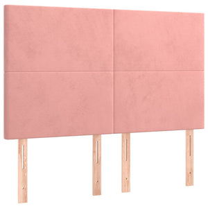 Testiere 4 pz Rosa 72x5x78/88 cm in Velluto 3116105