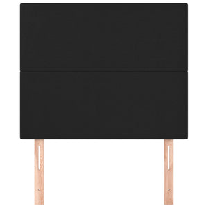 Testiera 2 pz Nero 90x5x78/88 cm in Similpelle