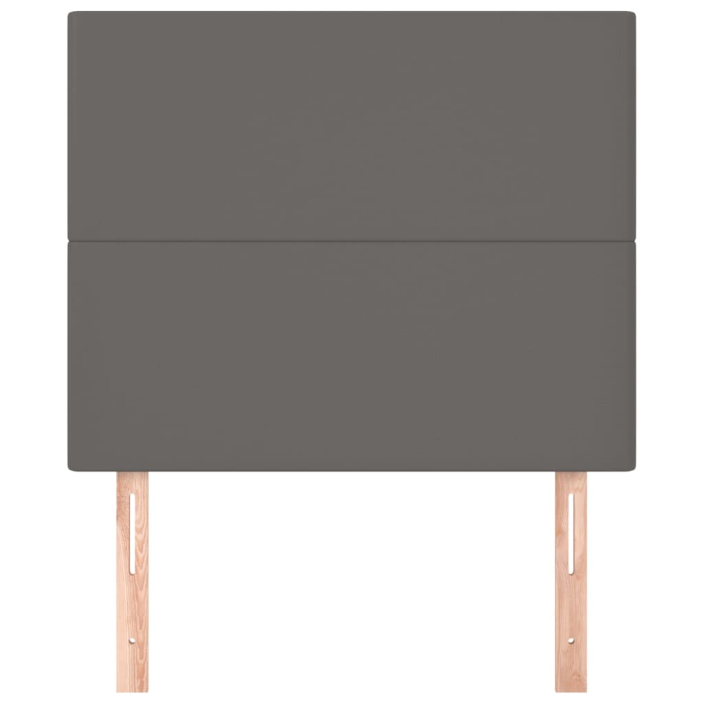 Testiera 2 pz Grigio 90x5x78/88 cm in Similpelle 3116134