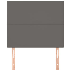 Testiera 2 pz Grigio 90x5x78/88 cm in Similpelle 3116134