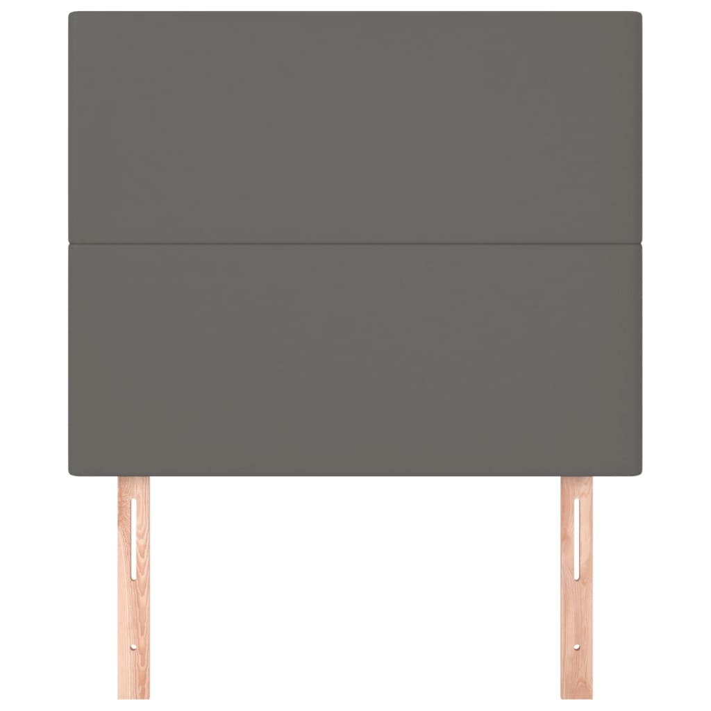 Testiere 2 pz Grigie 100x5x78/88 cm in Similpelle 3116140