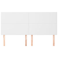 Testiera 4 pz Bianco 80x5x78/88 cm in Similpelle 3116149