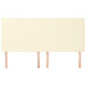 Testiera 4 pz Crema 90x5x78/88 cm in Similpelle cod mxl 48962