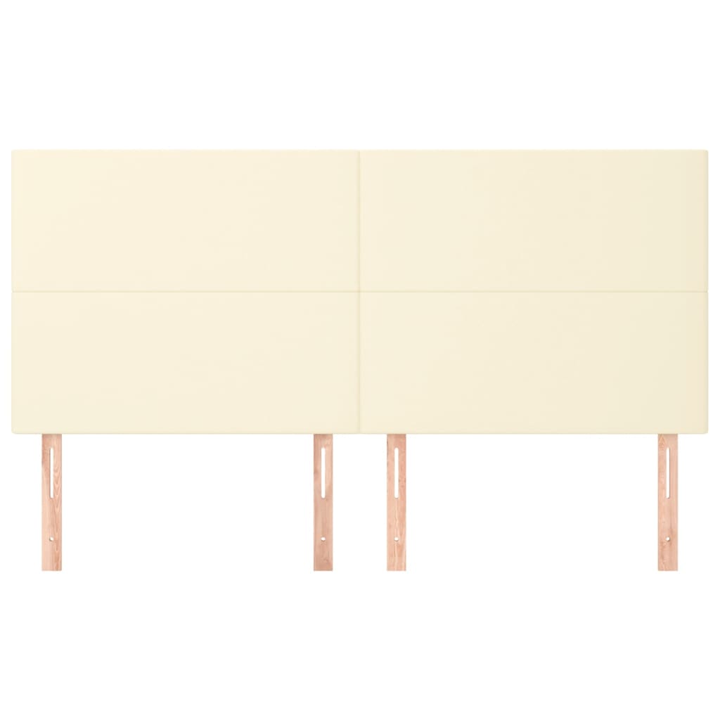 Testiera 4 pz Crema 90x5x78/88 cm in Similpelle 3116156