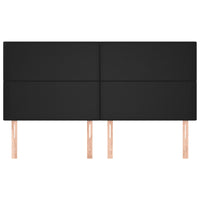 Testiere 4 pz Nere 100x5x78/88 cm in Similpelle