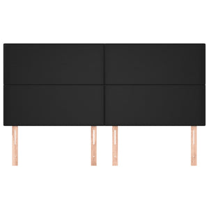 Testiere 4 pz Nere 100x5x78/88 cm in Similpelle