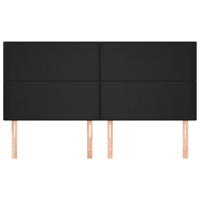 Testiere 4 pz Nere 100x5x78/88 cm in Similpelle