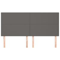 Testiere 4 pz Grigie 100x5x78/88 cm in Similpelle 3116164