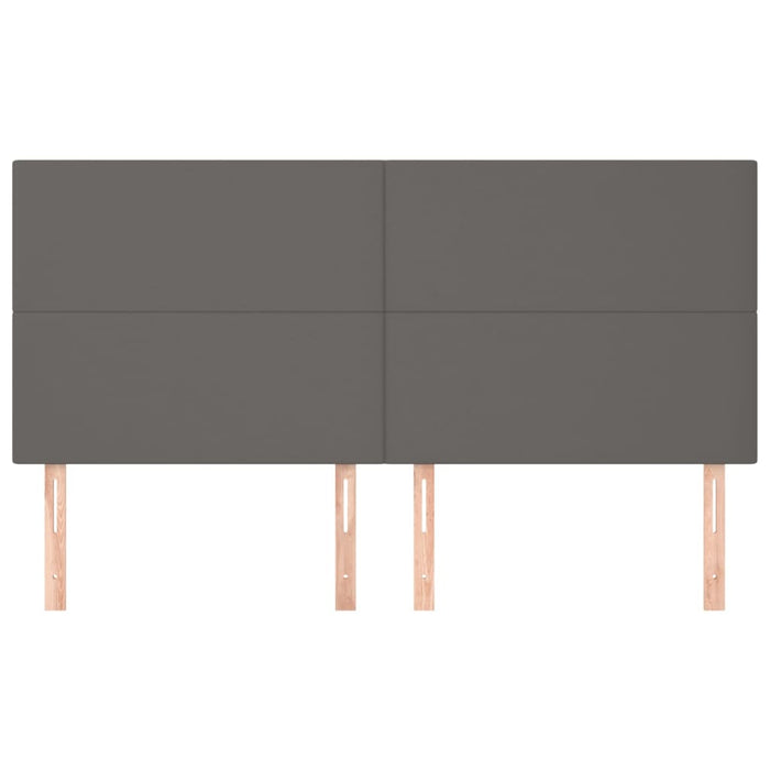 Testiere 4 pz Grigie 100x5x78/88 cm in Similpelle 3116164