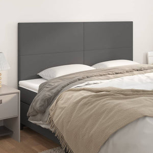 Testiere 4 pz Grigie 100x5x78/88 cm in Similpelle 3116164