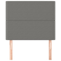 Testiera 2 pz Grigio Scuro 90x5x78/88 cm in Tessuto 3116175