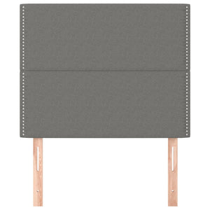 Testiera 2 pz Grigio Scuro 90x5x78/88 cm in Tessuto 3116175