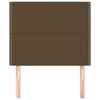 Testiera 2 pz Marrone Scuro 90x5x78/88 cm in Tessuto 3116177