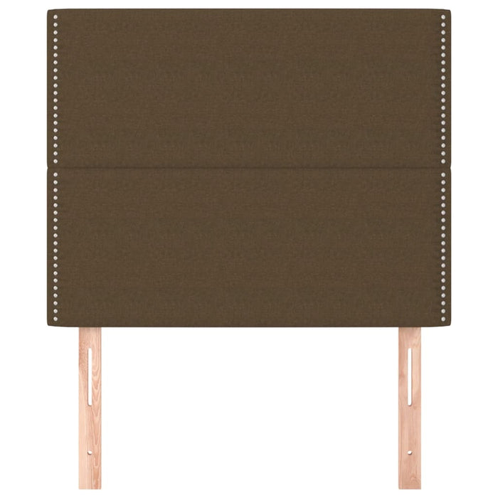 Testiera 2 pz Marrone Scuro 90x5x78/88 cm in Tessuto 3116177