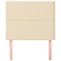 Testiera 2 pz Crema 90x5x78/88 cm in Tessuto