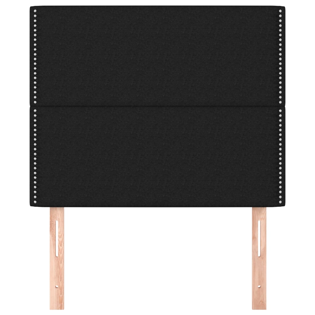 Testiere 2 pz Nero 100x5x78/88 cm in Tessuto 3116184