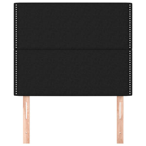 Testiere 2 pz Nero 100x5x78/88 cm in Tessuto 3116184