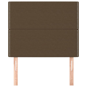 Testiera 2 pz Marrone Scuro 100x5x78/88 cm in Tessuto 3116185
