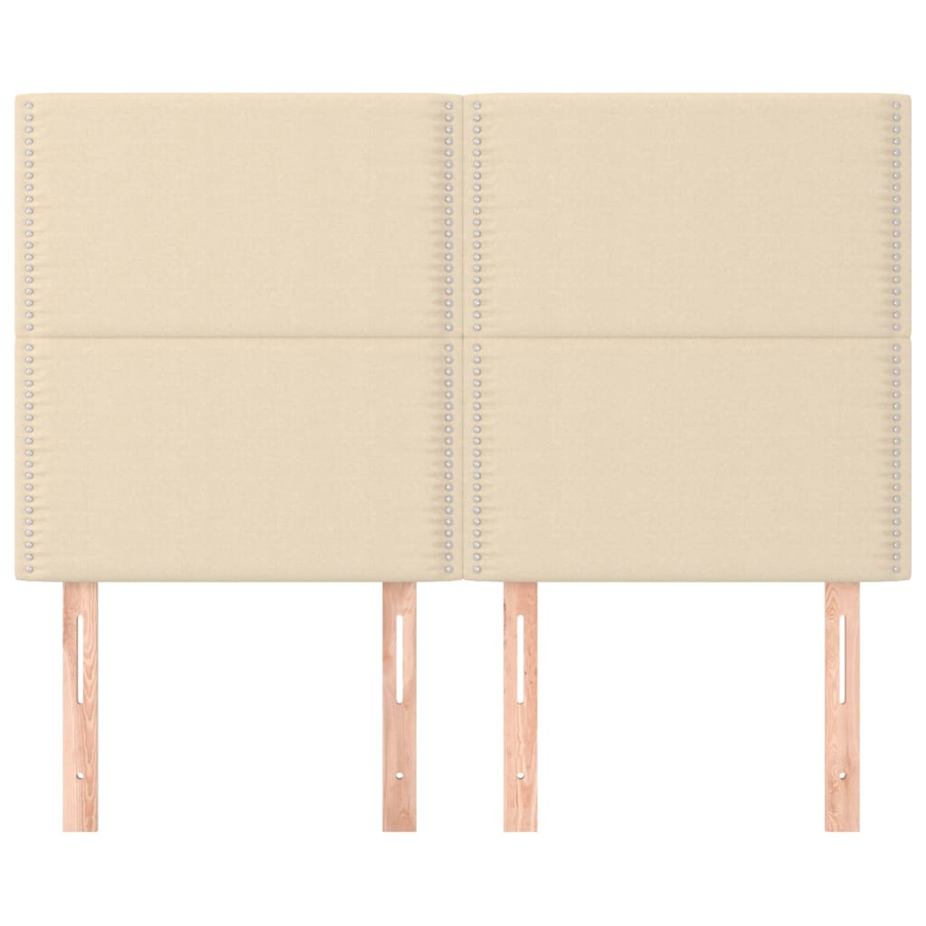 Testiere 4 pz Crema 72x5x78/88 cm in Tessuto 3116195