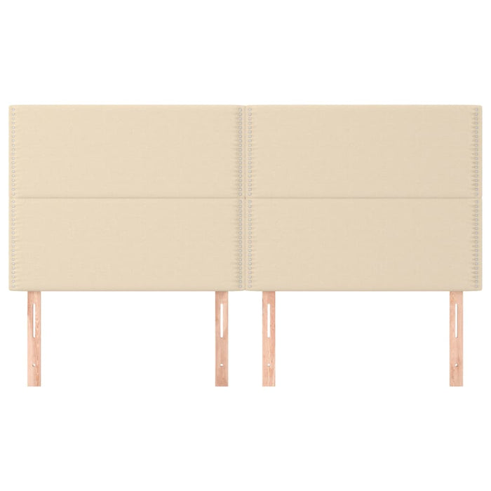 Testiera 4 pz Crema 90x5x78/88 cm in Tessuto 3116211