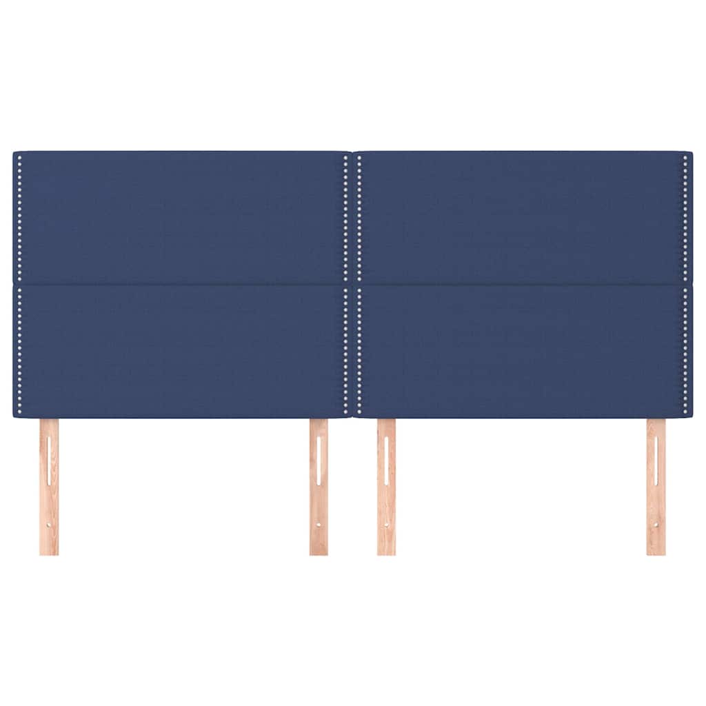 Testiera 4 pz Blu 90x5x78/88 cm in Tessuto 3116212