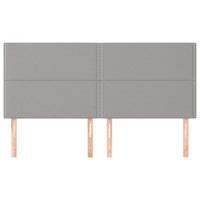 Testiere 4 pz Grigio Chiaro 100x5x78/88 cm in Tessuto 3116214