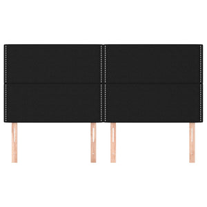 Testiere 4 pz Nero 100x5x78/88 cm in Tessuto 3116216