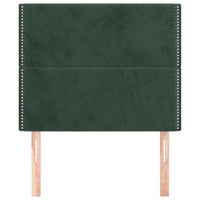 Testiera-Testata-Testiera Decorativa Verde Scuro 90x5x118/128 cm Velluto 830884