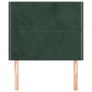 Testiera-Testata-Testiera Decorativa Verde Scuro 90x5x118/128 cm Velluto 830884