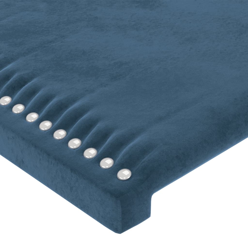 Testiera 2 pz Blu scuro 90x5x78/88 cm in Velluto 3116232