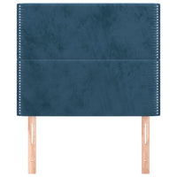 Testiere 2 pz Blu Scuro 100x5x78/88 cm in Velluto 3116238