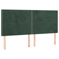 Testiere 4 pz Verde Scuro 100x5x78/88 cm in Velluto 3116261