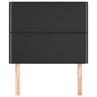 Testiera 2 pz Nera 80x5x78/88 cm in Similpelle 3116264