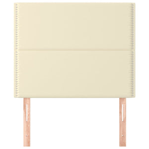 Testiera 2 pz Crema 90x5x78/88 cm in Similpelle 3116272