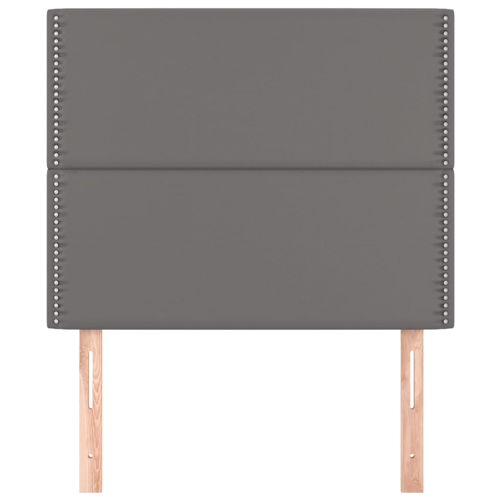 Testiere 2 pz Grigie 100x5x78/88 cm in Similpelle 3116280