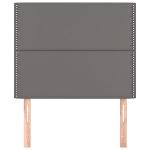 Testiere 2 pz Grigie 100x5x78/88 cm in Similpelle 3116280