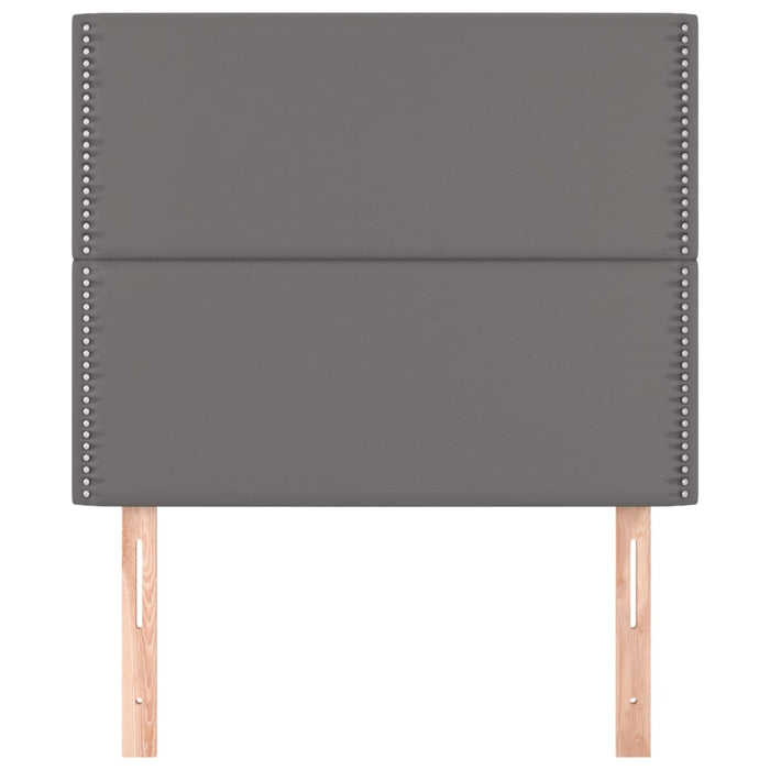 Testiere 2 pz Grigie 100x5x78/88 cm in Similpelle 3116280