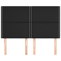 Testiere 4 pz Nere 72x5x78/88 cm in Similpelle