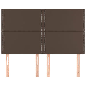 Testiere 4 pz Marroni 72x5x78/88 cm in Similpelle 3116285