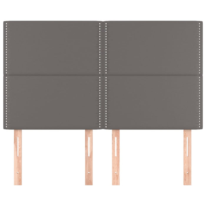 Testiere 4 pz Grigie 72x5x78/88 cm in Similpelle 3116286