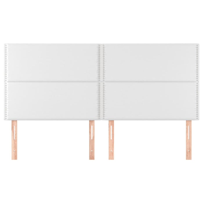 Testiera 4 pz Bianca 90x5x78/88 cm in Similpelle