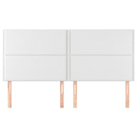 Testiera 4 pz Bianca 90x5x78/88 cm in Similpelle 3116295