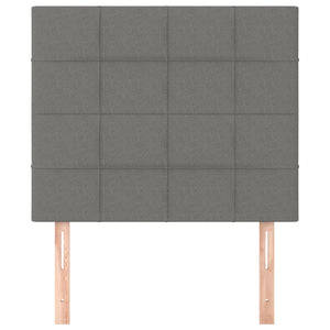 Testiera 2 pz Grigio Scuro 80x5x78/88 cm in Tessuto 3116307