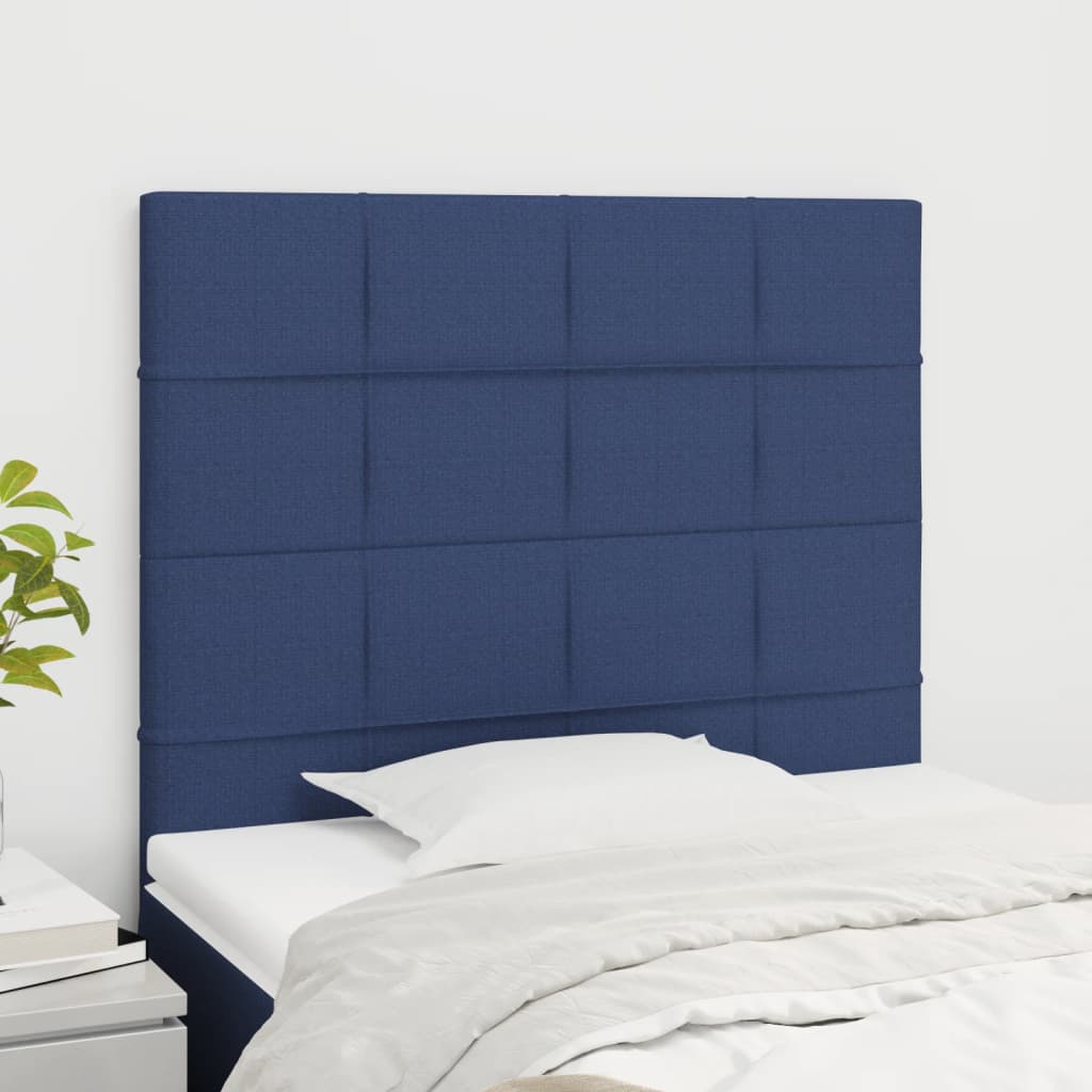 Testiera-Testata-Testiera Decorativa Blu 100x5x118/128 cm Tessuto 841472