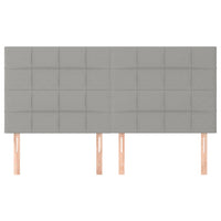 Testiera 4 pz Grigio Chiaro 80x5x78/88 cm in Tessuto 3116338