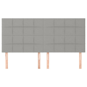Testiera 4 pz Grigio Chiaro 80x5x78/88 cm in Tessuto 3116338